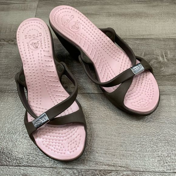 CROCS | Shoes | Crocs Heelsshoes Sandals Size 7 For Women | Poshmark